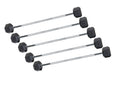 Rubber Hex Barbells and Rack 25lb - 115lb pairs