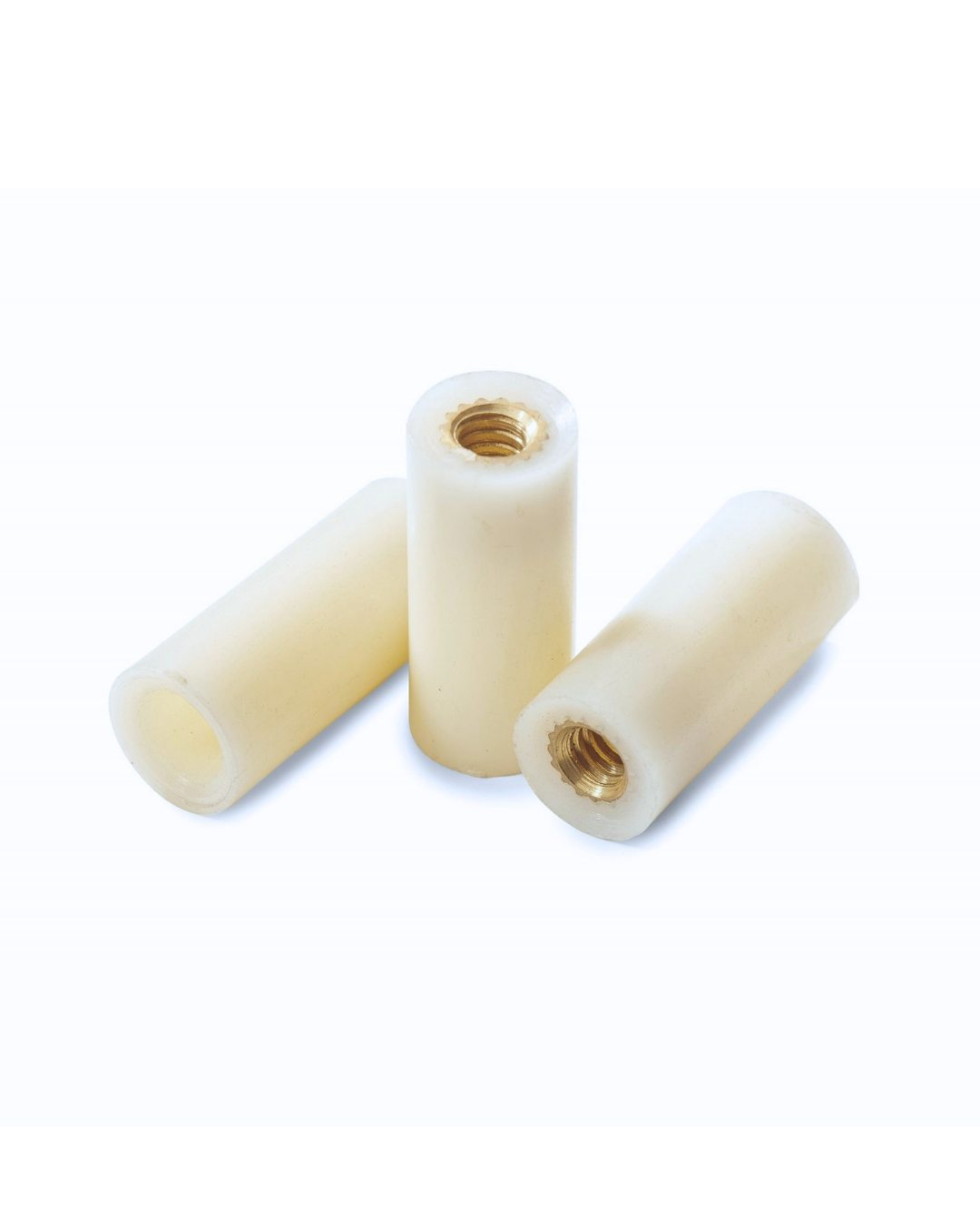 White Ferrule With Brass Threading